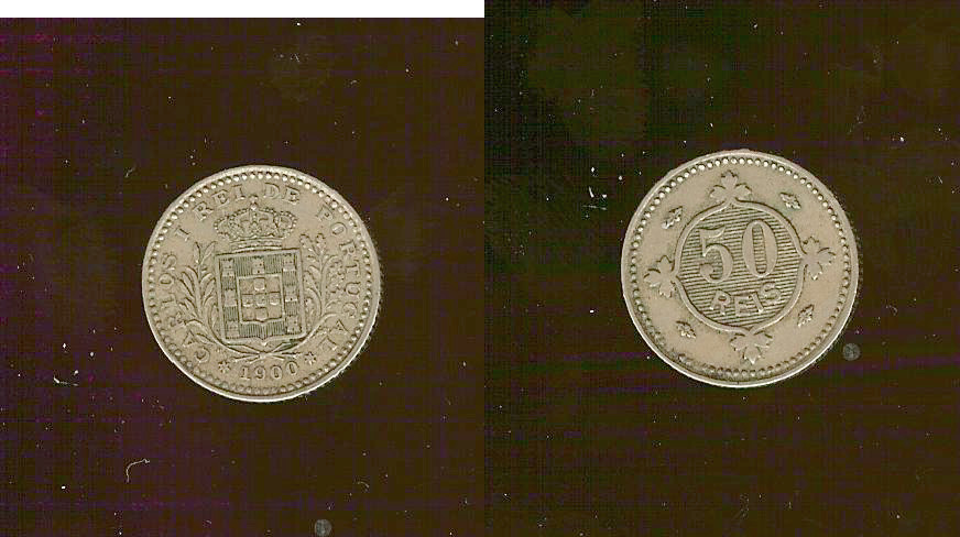 PORTUGAL 50 Réis 1900 TTB+